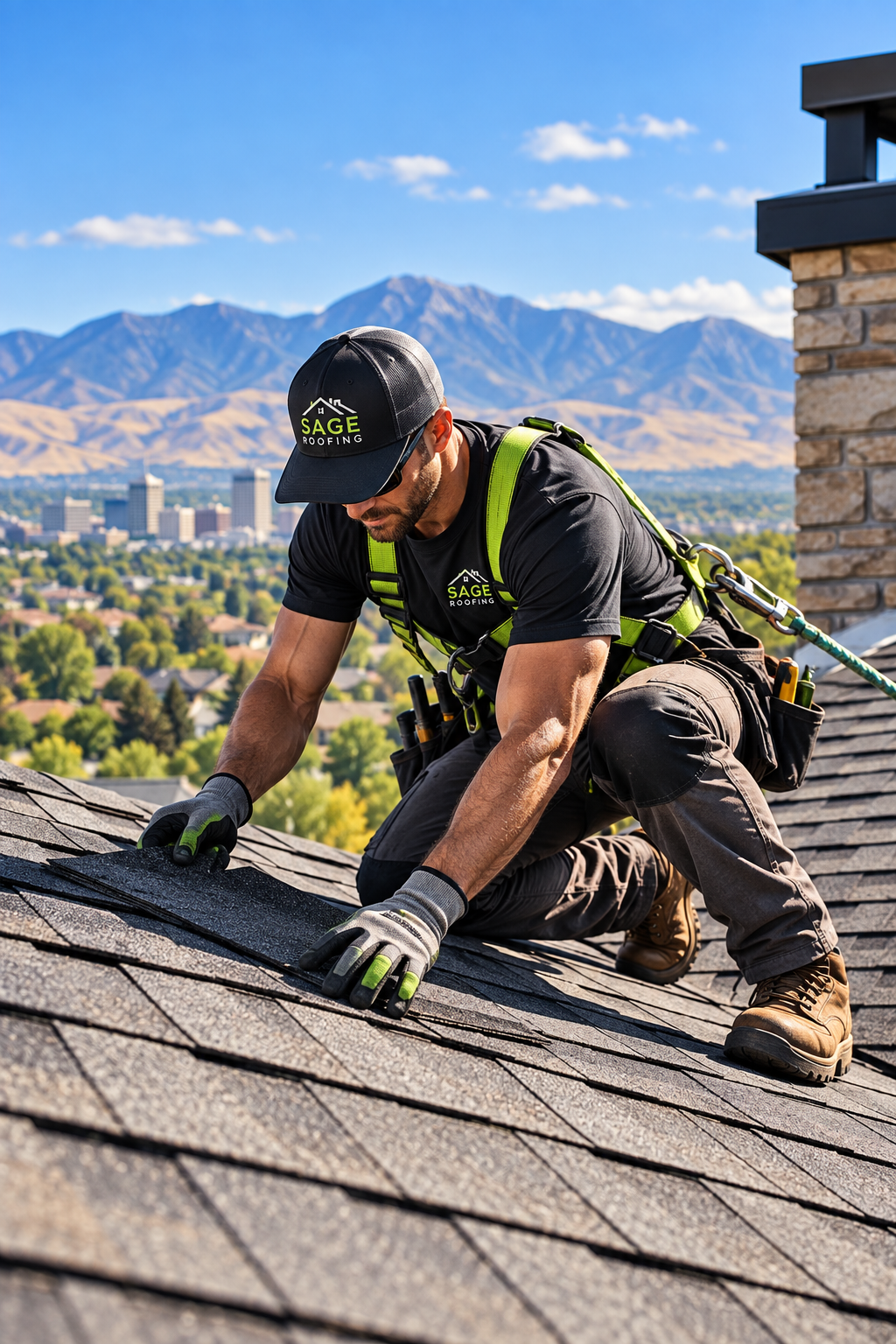 Sage Roofing crew working in the Treasure Valley